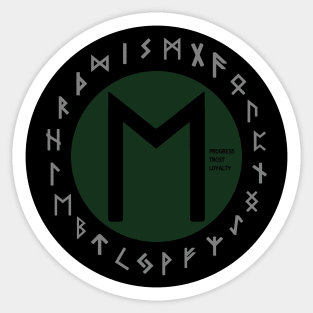 Green Ehwaz Elder Futhark Rune | Viking | Pagan Symbol Sticker